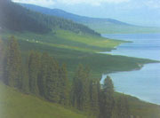 Lakefront of Sayram Lake