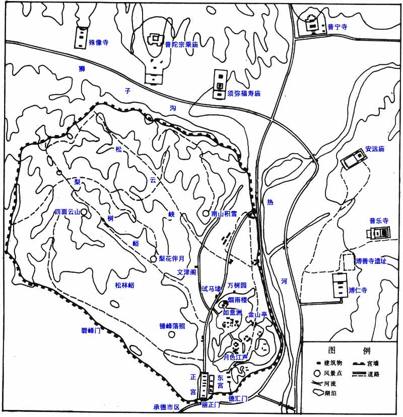 避暑山庄平面图
