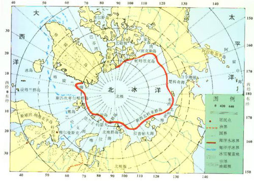 环北冰洋地图